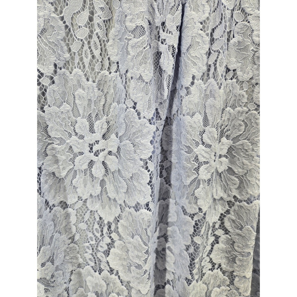NWT FREE PEOPLE Light Blue HAILEE MINI DRESS  LACE FLORAL Cottagecore M - Picture 8 of 11